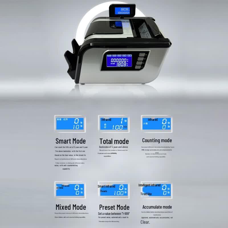FLYER FL1808B Dual Display Money Counter & Detector CN plug (adapter included)