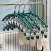 Rust-Proof Multi-Functional Drying Rack with Seamless Clip Clamps for Socks and Clothing Storage.