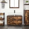 Washbasin Cabinet with Drawers Smoked Oak