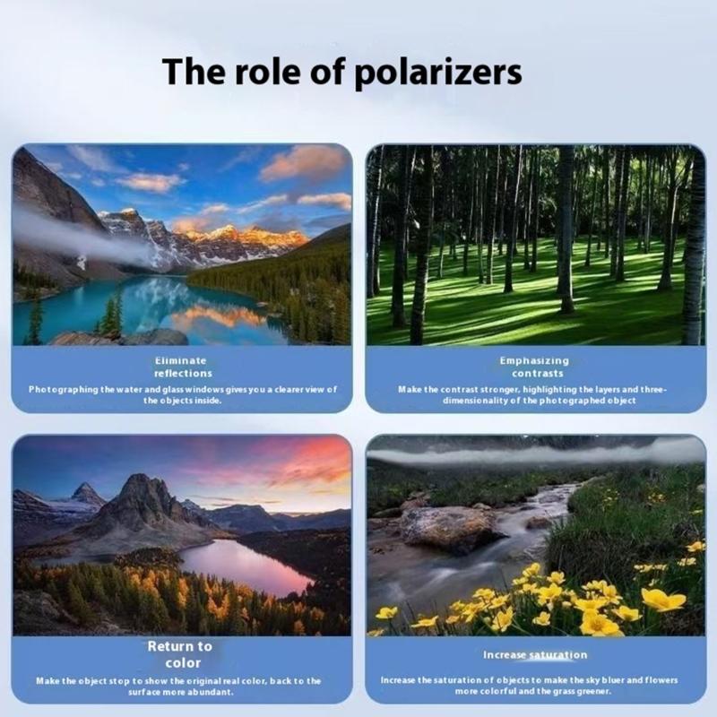 Circular Polarizer High Resolution Circular Polarizer Lens for Mobile Photography Enhances colorful Saturation for Phone