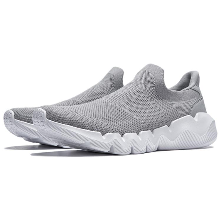 Li-Ning Comfortable Versatile Wear-Resistant Rebound Low-Top Casual Shoes Men Sneakers Ultimate-Gray AGCU257-2