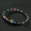 Noter New Bohemian Fabric Rope Bracelet Men Women Rainbow Color Magnet Buckle Bangle Multiple Sizes Meditation Healing Braslet