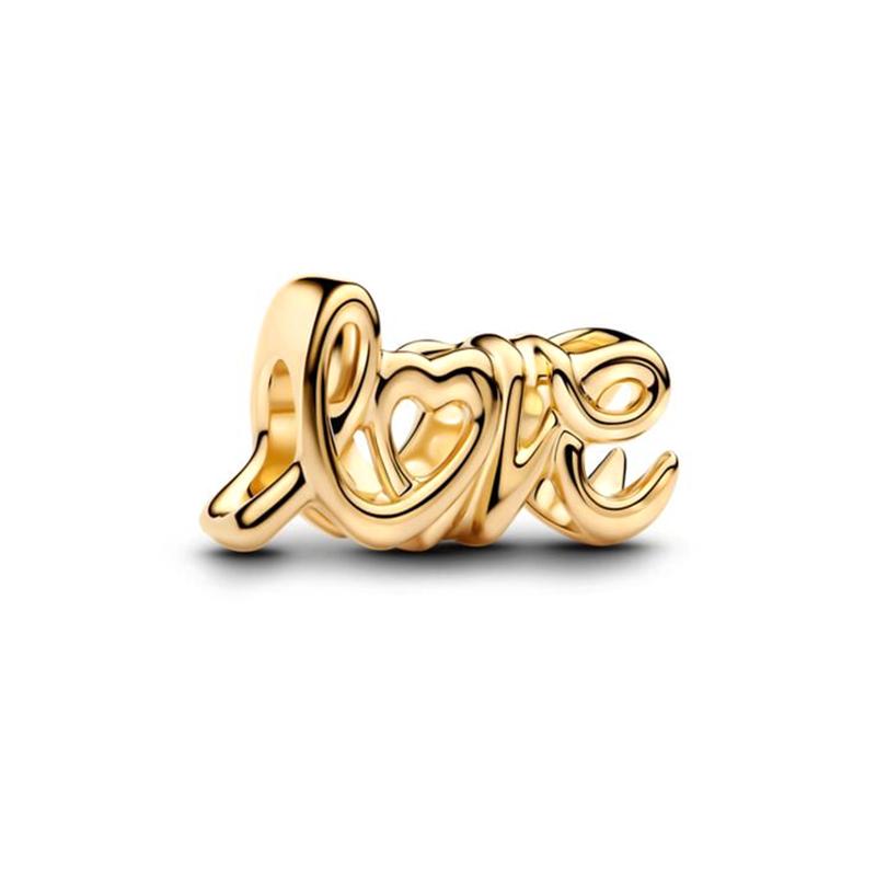 Sparking Gold Animal Heart Clip Charm Beads Dangle Fit Original Snake Bracelet Necklace Beads For Diy Jewelry Women Gift