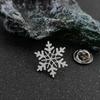 Original Design Punk Style Snowflake Gold-plated Stainless Steel Badge Waterproof Brooch Black Suit Lapel Pin Silver