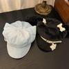 Lovely Stylish Cabbie Hat Rabbit Theme Furry Ear Vintage Cabbie Caps Unisex Headwear Autumn Winter Hat for Daily Wear