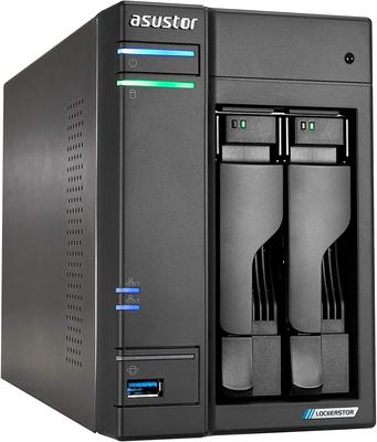 Kit NAS ASUSTOR Filiale ASUS 2 Bay AS6702T Lockerstor 2 Gen 2 Slot SSD NvMe Intel Celeron N5105 Quad Core Porta ad Alta Velocità Memoria DDR4 4GB HDMI