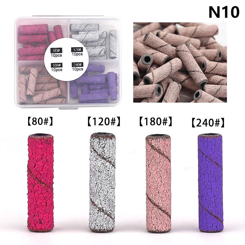 20Mm Long Sanding Bands,Nail Art Grinding Sanding Bands With Bit Nail Art Removal Sand Bands Nail Grinding Tool #120/#180/#240