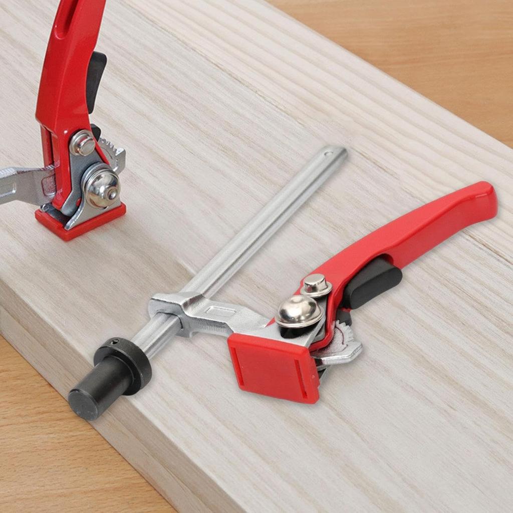 Woodworking Table, Bench Dog Hole Clamp, Adjustable Ratchet Press for Milling Wood Carving, Quick Fasten Clip, 16mm
