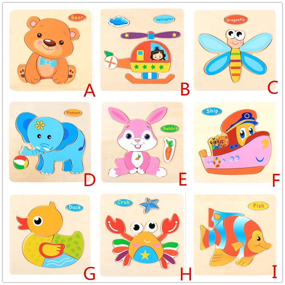 Wooden Puzzle Educational Developmental Baby Kids Training Toy