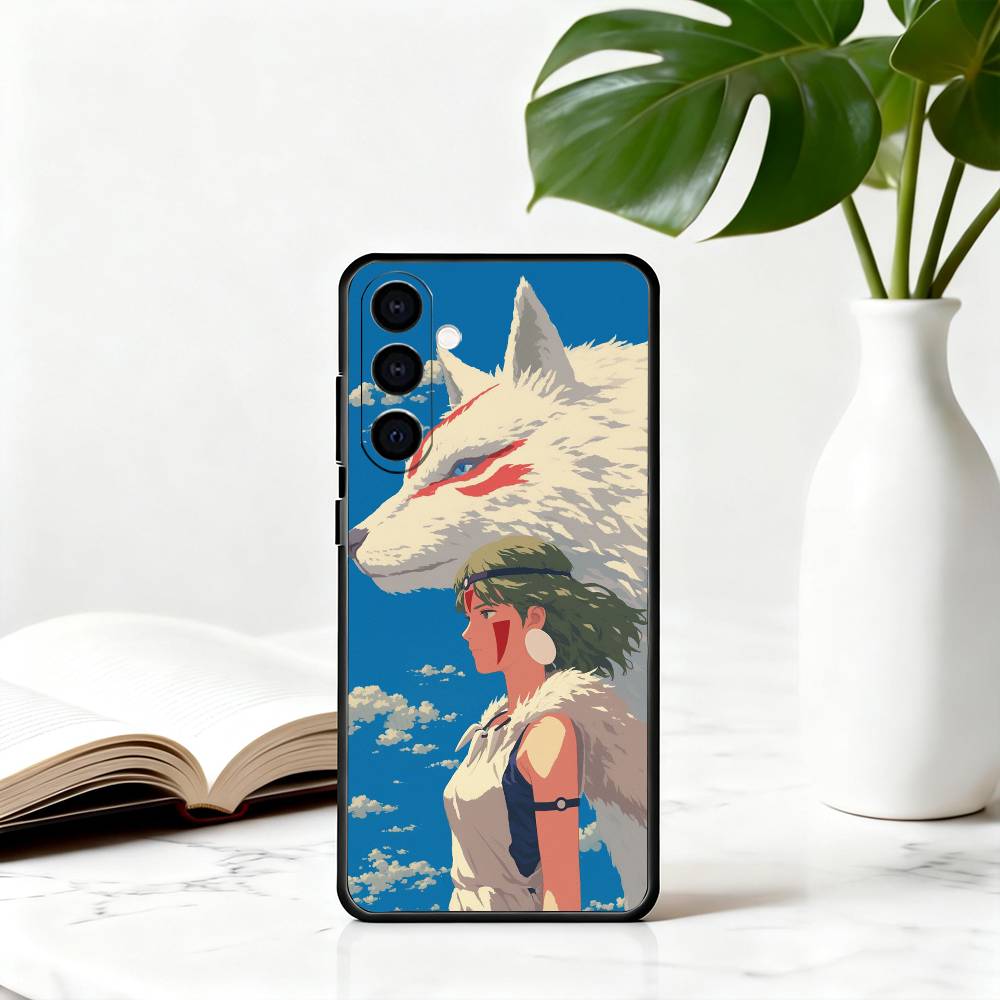 M-Mononoke H-Hime San-MHS Phone Case Black Silicone Soft For Samsung Galaxy A73,A72,A71,A70,A53,A52,A51