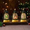 Lampada Candela Luminosa Albero di Natale Dipinto - Regalo per Bambini e Decorazione da Tavolo