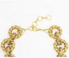 ZA Chunky Knit Gold Water Wave Chain Necklace - Bold, Retro European & American Style for Men and Women