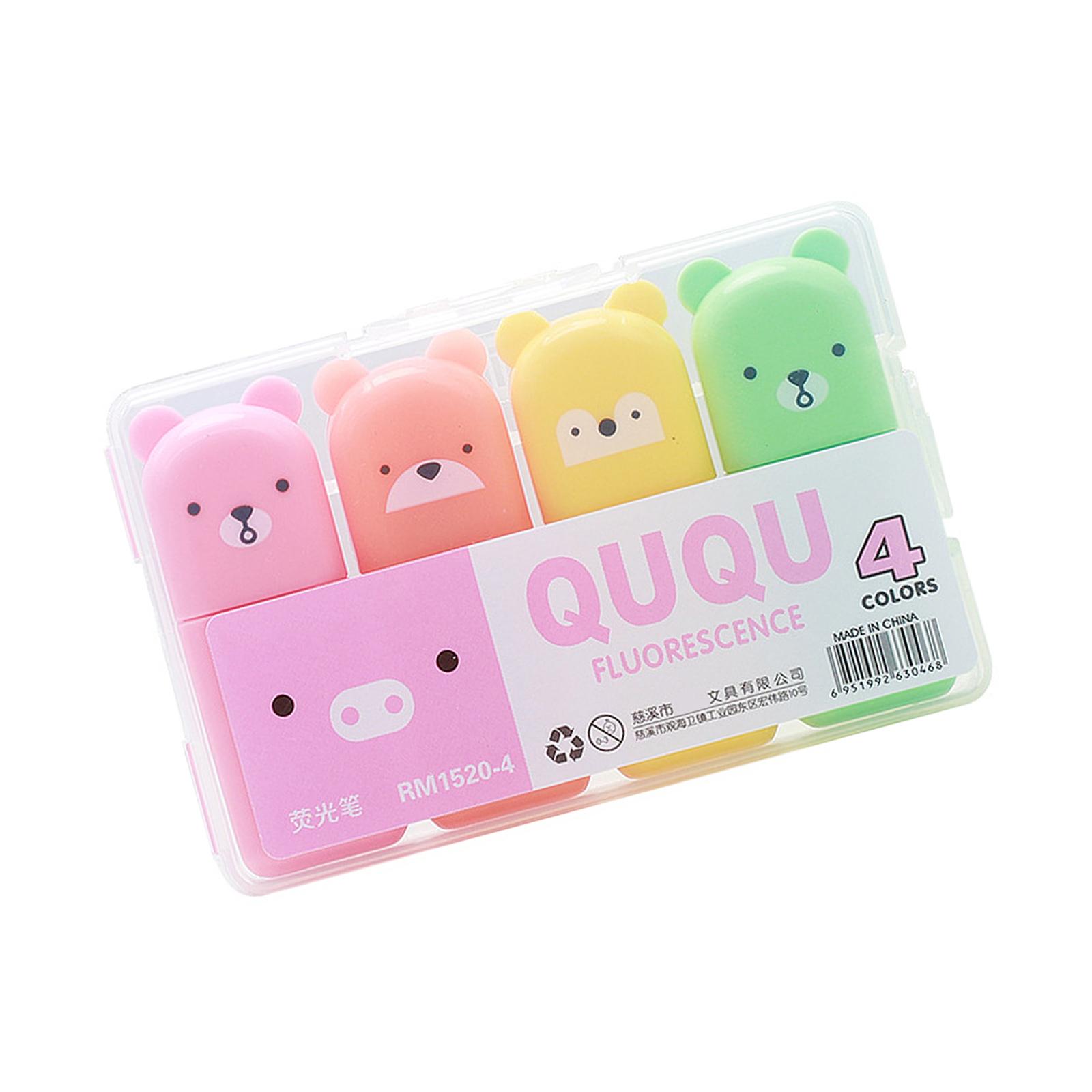 

Набор хайлайтеров 4/5/6 цветов Мультяшные маркеры-хайлайтеры Ручка-хайлайтер Ручка-маркер для Библии Милая флуоресцентная ручка 4