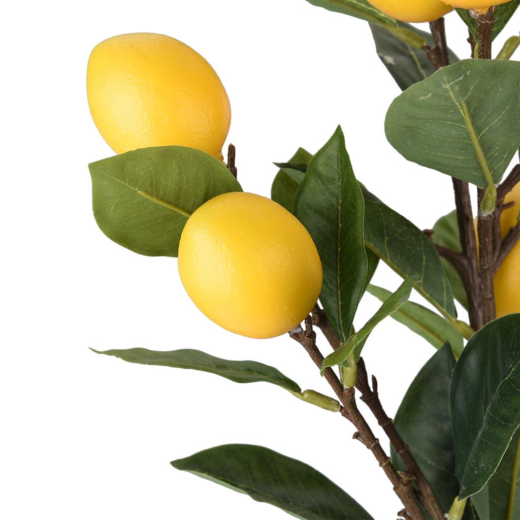 Artificial Lemons Branches Faux Lemons Fruit with Stem Fake Lemon Decoration for Kitchen Farmhouse Decor 67cm