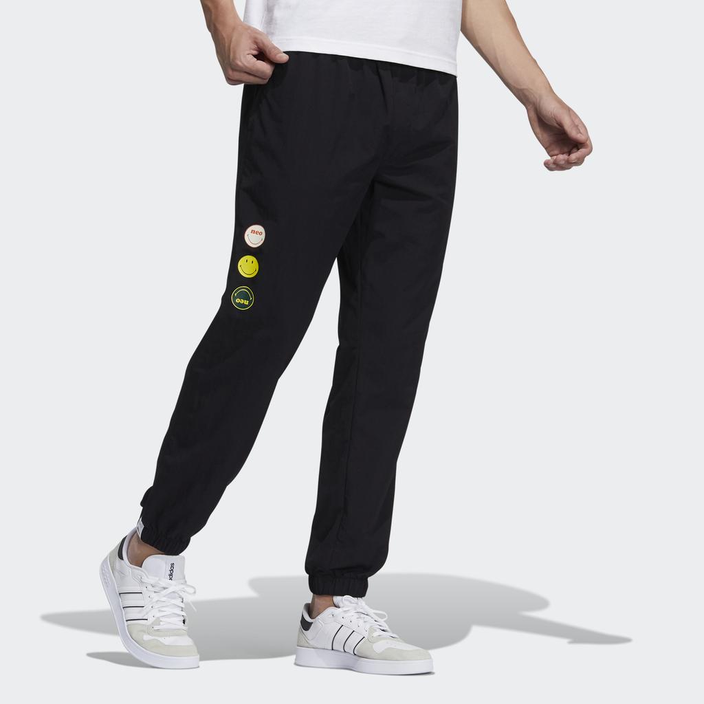 Adidas Neo X Smiley Collaboration Loose Cuff Joggers Men Bottoms Black H45542