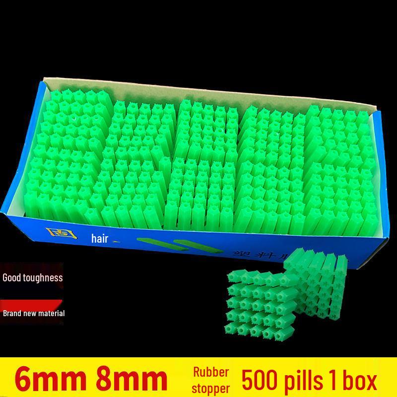 Green 6mm & 8mm Plastic Expansion Tube with Self-Tapping Screw Wall Plug, M6 & M8.