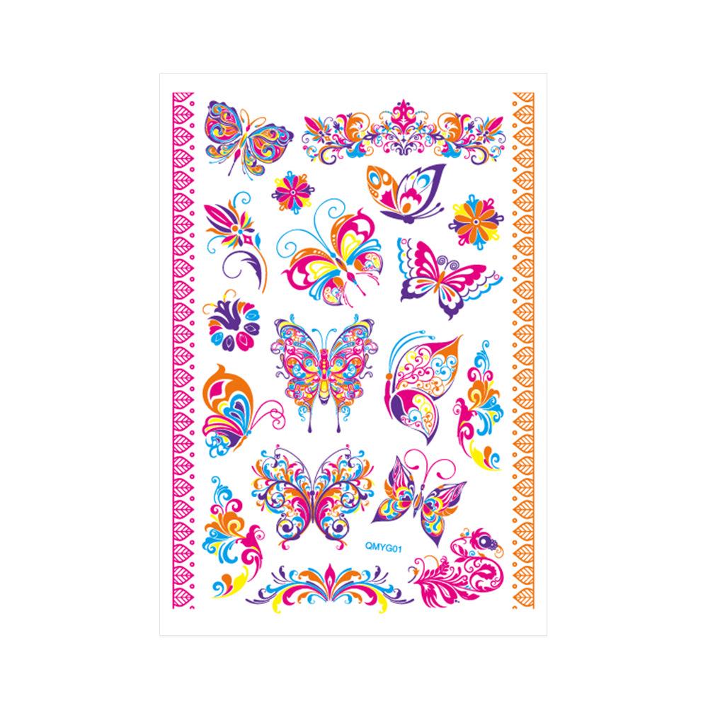 Creative Fluorescent Waterproof Full Arm and Face Tattoo Sticker