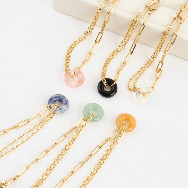 

Women s Chain Ring Strap Donut Bracelet A33402_4