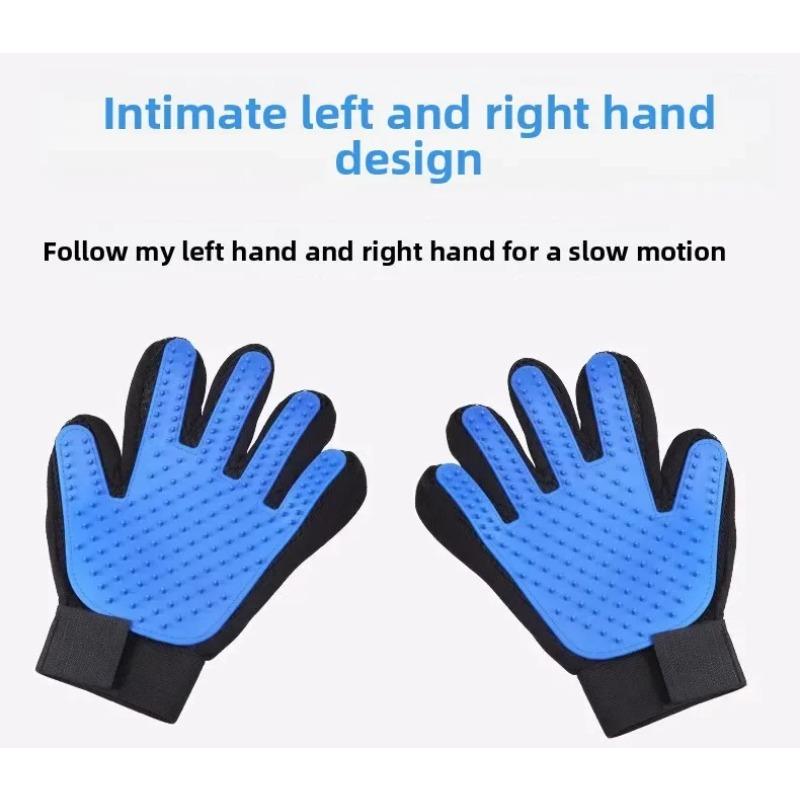 Pet Hair Removal Glove a Pair Double-sided Universal for Cats Dogs Wet Dry Use Brushes Bathes Soft Effortlessly Removes Fur