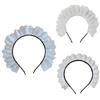 Girl Elegant Headbands with Pleated Lace Carnivals Cosplay Maid Hair Hoop