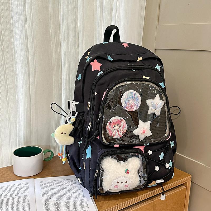 New Girls High-value Commuting Campus Junior High School High School Students Large-capacity Ins Travel Pain Bag Backpack Women