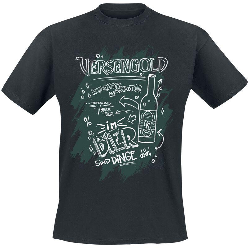 Im Bier Sind Dinge Drin Versengold T-Shirt Herren Damen Metal Rock Band Grafik T-Shirt 100% Baumwolle Sommer Streetwear Oberteil 2XL bunt