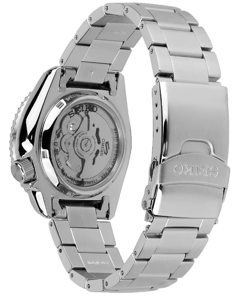Seiko Stainless Steel 5 Sports Analog Watch Special Edition Multicolor Band Color Silver Men's 'Checker Flag' - Srpk67K1, Dial, -