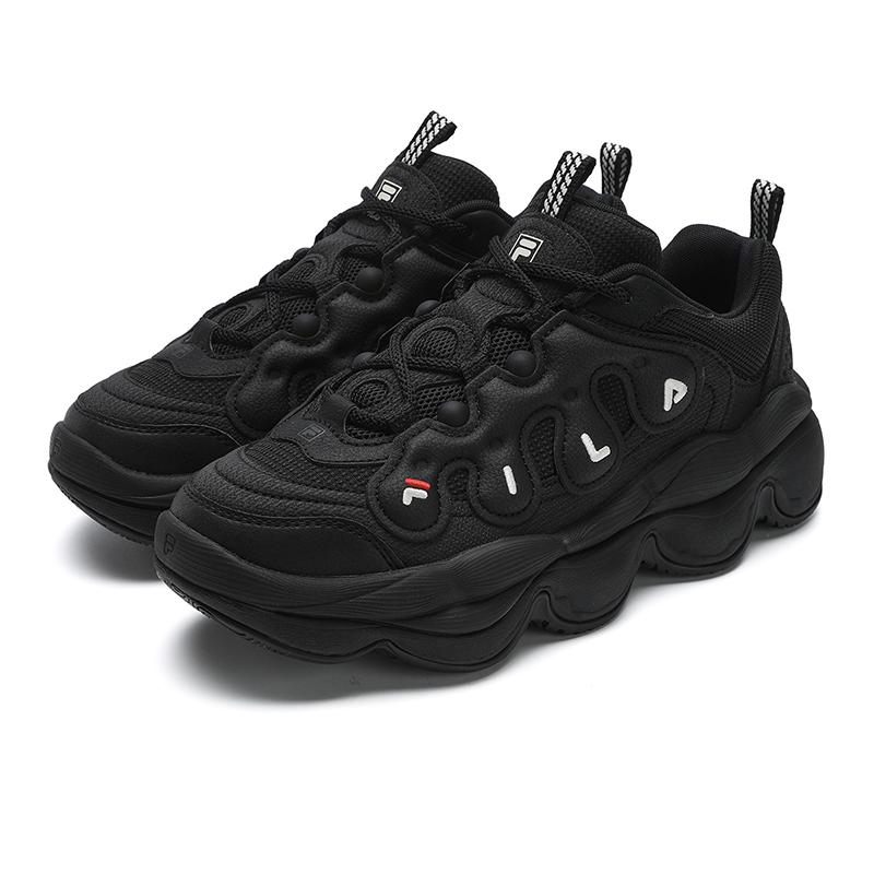New FILA PEASE Cushioning And Abrasion Resistant Coverage Low top Casual Shoes Women's Black F12W541114FBK