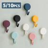 5/10PCS Gancho de Pared Autoadhesivo Fuerte Sin Perforar Ropa Inodoro Baño Puerta Cocina Colgador de Toallas Gancho para Hogar Mesa Taquilla
