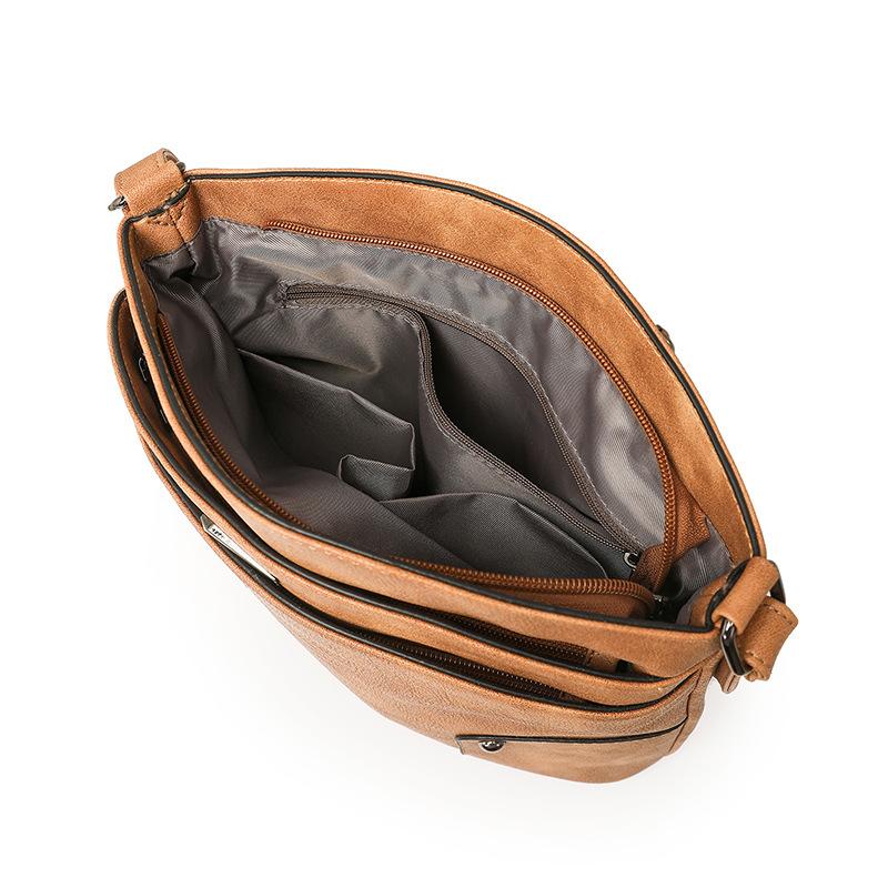Multi-layer Bucket Bag Slant Bag Retro Shoulder Bag Light Luxury Fashion Versatile Multi-functional Slant