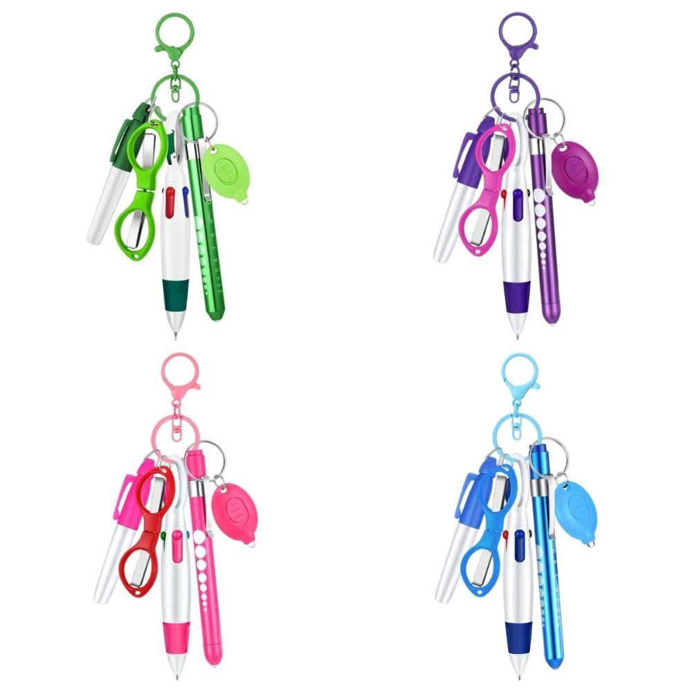 New Retractable Nurse Pen Pack Portable Durable Nurse Badge Set ID Badge Reels Lanyard Keychain Nurse Badge Clip Gift
