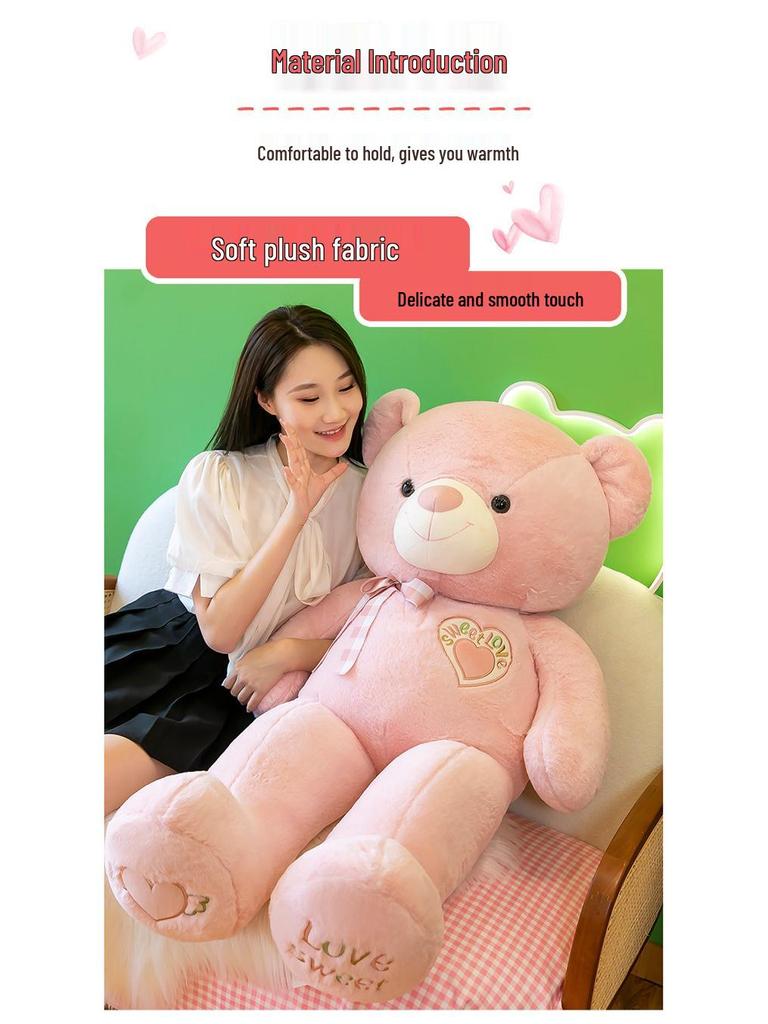 Sweet Ribbon Teddy Bear Plush Doll - Perfect Birthday Gift for Girls