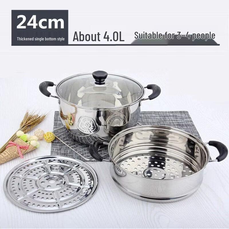 Qiewei Stainless Steel Mini Induction Steamer Pot