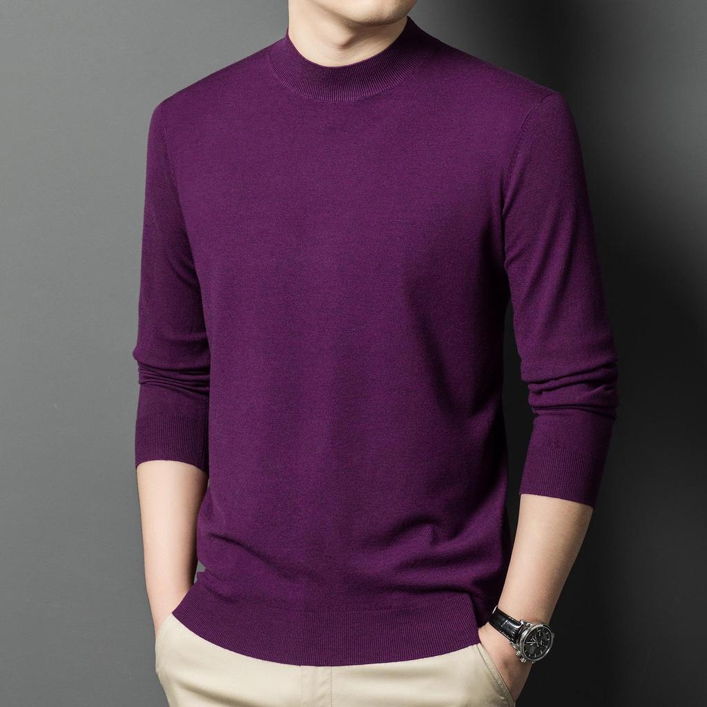 Men's Autumn/Winter Thick Wool Half-High Collar Sweater
