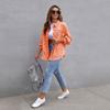 New denim jacket women's solid color loose jacket ripped long sleeve women's denim shirt