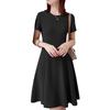 ZANZEA Women Casual Round Neck Summer Short Sleeve Dress
