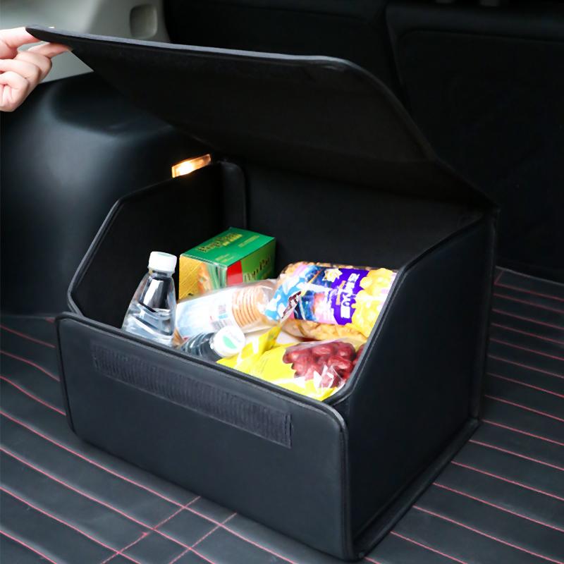Car Folding Trunk Storage Box Leather Auto Organizers Bag For Volvo XC90 V90 V60 XC60 V40 S80 S60 S90 C40 XC40 V70 XC70 C30 C70