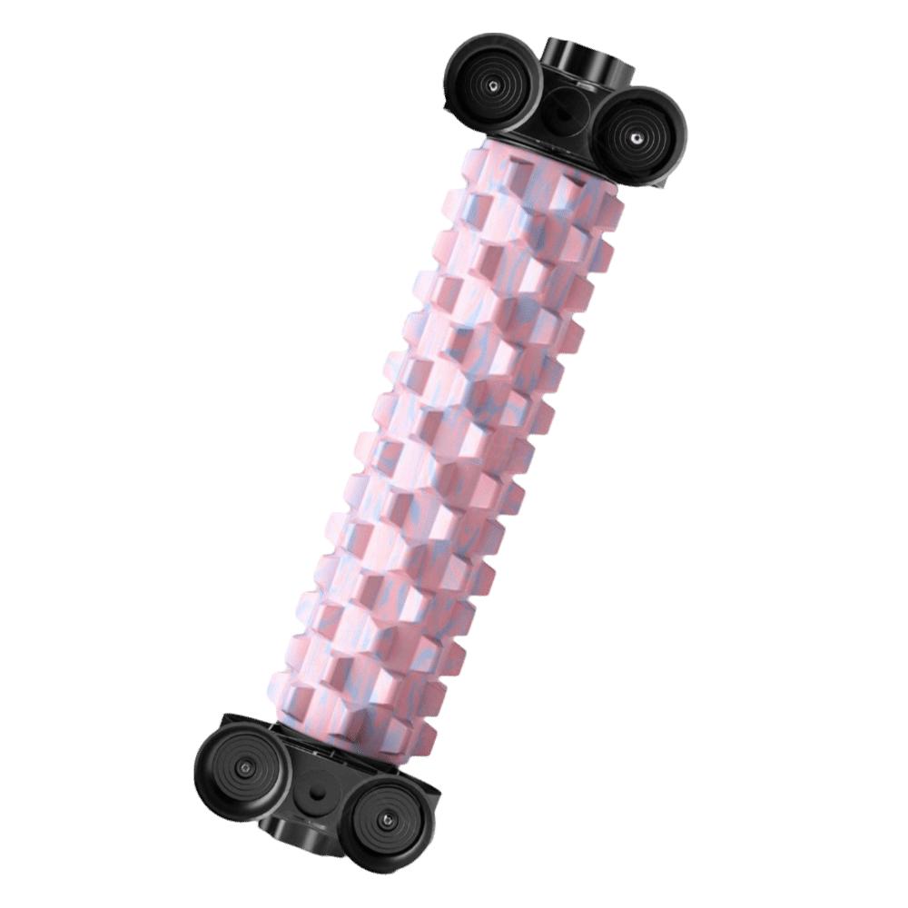 Suction Cup Massage Foam Roller Solid Foam Foam Roller Massage Stick Fitness Training розовый