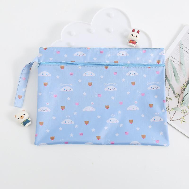 Hello Kitty Cartoon File Bag Organizer With Oxford Fabric For Documents And Stationery Storage