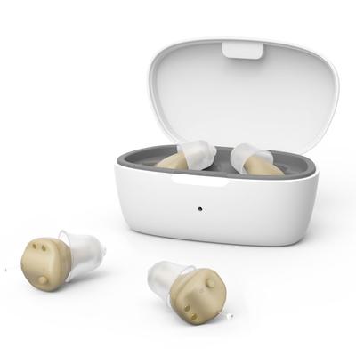Rechargeable Hearing Aids For Seniors Severe Hearing Loss With Noise Cancelling Hearing Aid In Ear Hearing Amplifiers With Portable Charging Case