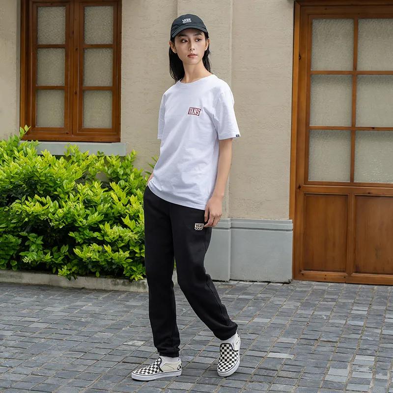 Vans T-Shirts Unisex White Crew Neck Moderate Straight Fit (Unisex) T-Shirts VN00090GWHT