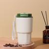 Shangqi Tragbarer Isolierter Kaffeebecher mit Strohhalm