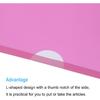 PATIKIL L Type Folders 12 Pack A4 Plastic File Project Pockets Clear Paper Document Jacket Sleeve for Office, Pink