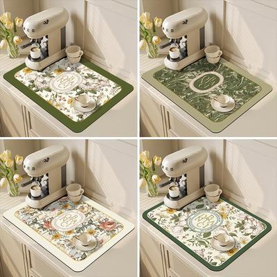 Tappetino Decorativo per Cucina Tappetino per Scrivania da Cucina Accessori Tappetino per Macchina del Caffè per Asciugare i Piatti Decorazione per la Casa Tapis De Cuisine