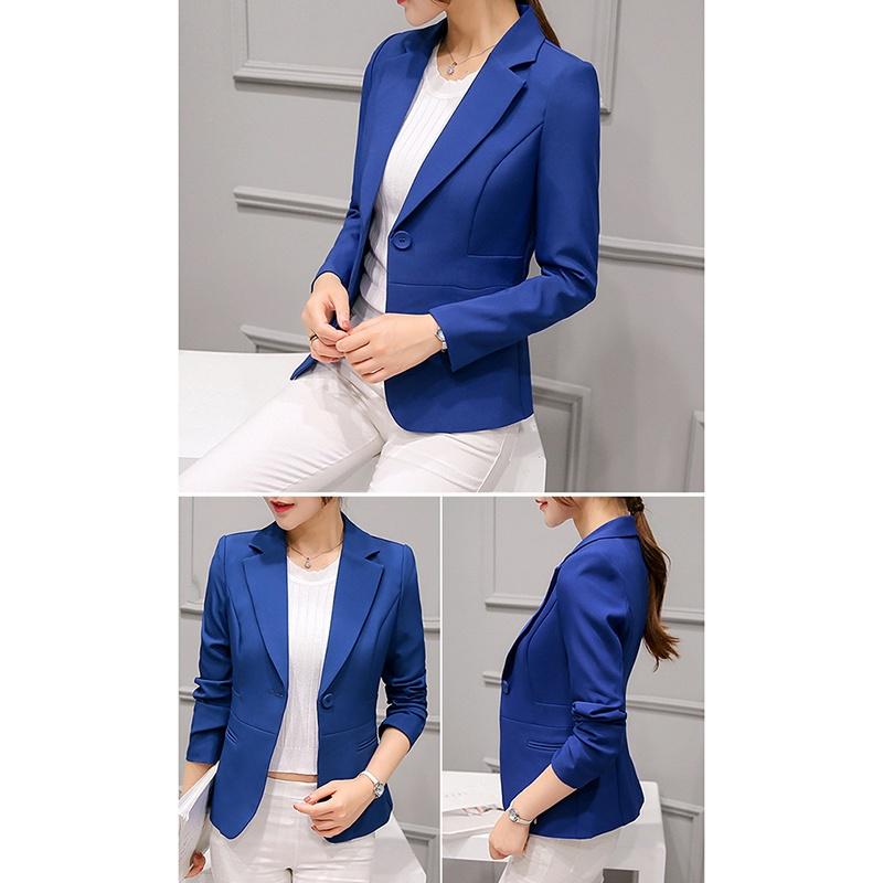 Buy Women Fashion Professional Wild Suit Longsleeved Slim Suit Coat at affordable prices — free