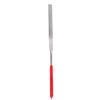 1 Pcs 180Mm Long Art Craft Flat Diamond File Grinding Tool Red Silver Tone
