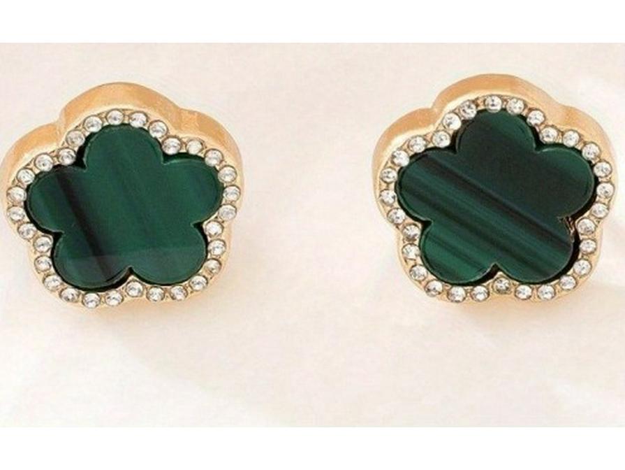 Europäischer & Amerikanischer Luxus Vielseitige High-End Ohrringe mit vierblättrigem Kleeblatt