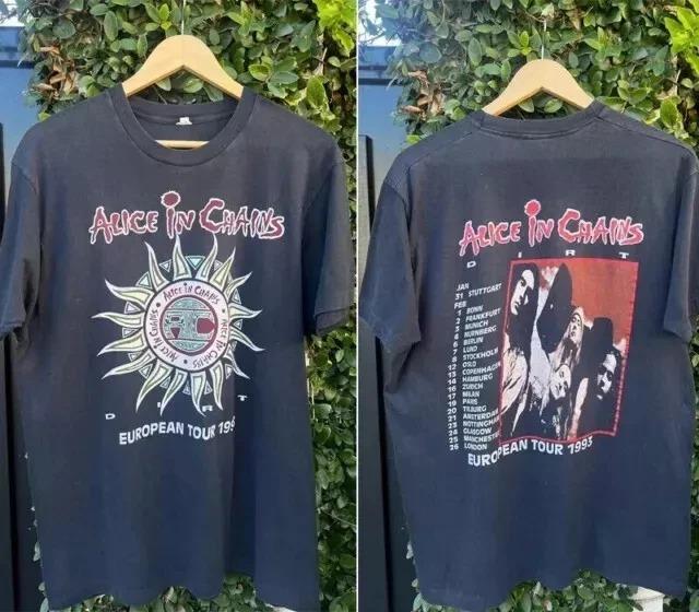 Vendita Calda Alice in Chains Dirt Retro Carbone Unisex Poster Stampa Grafica Maglietta Uomo Donna Manica Corta Estate Nuova Maglietta Larga Casual Oversize Top