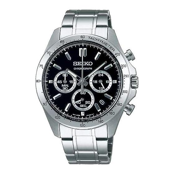 

[Seiko] SEIKO 1/5 Second Chronograph Quartz Watch Men s SBTR013 Black [Domestic Genuine Product]