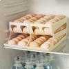 Multi-layer Slide Egg Storage Box Ladder Style Egg Box Large Capacity Automatic Rolling Refrigerator Egg Tray Organizer